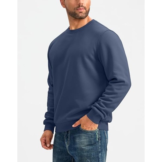G Gradual Sherpa Lined Sweatshirts for Men Fleece Crewneck Sweatshirt Pullover Warm Shirts for Winter